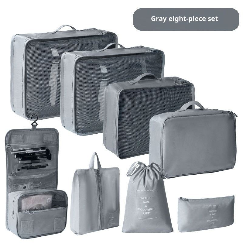 Travel Storage Bag 8-Piece Set Suitcase Clothing Organizer