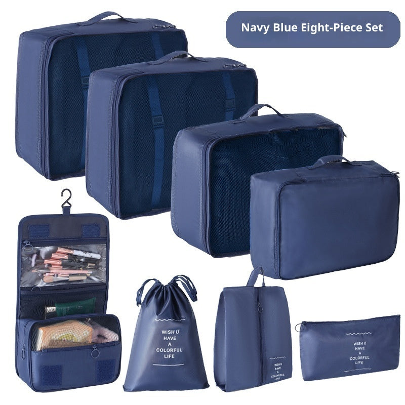 Travel Storage Bag 8-Piece Set Suitcase Clothing Organizer