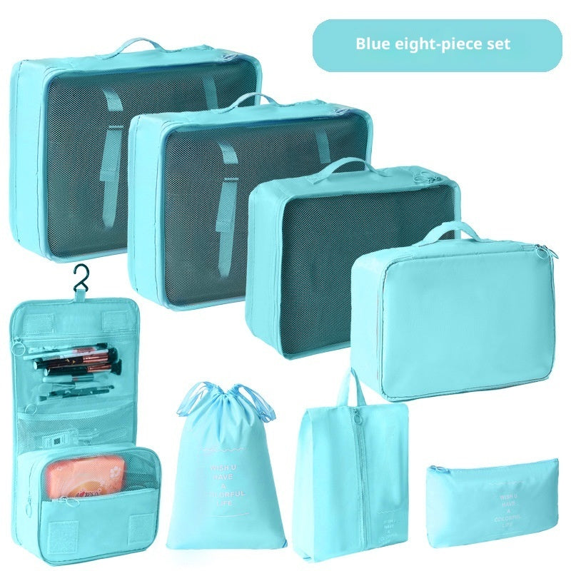 Travel Storage Bag 8-Piece Set Suitcase Clothing Organizer