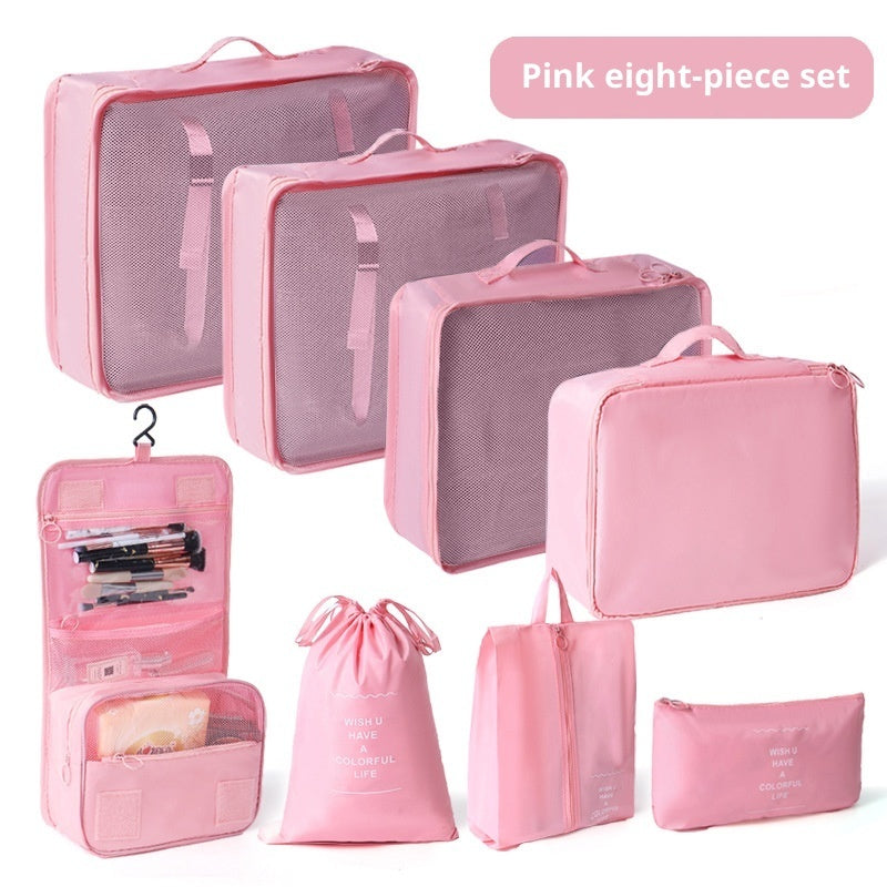 Travel Storage Bag 8-Piece Set Suitcase Clothing Organizer