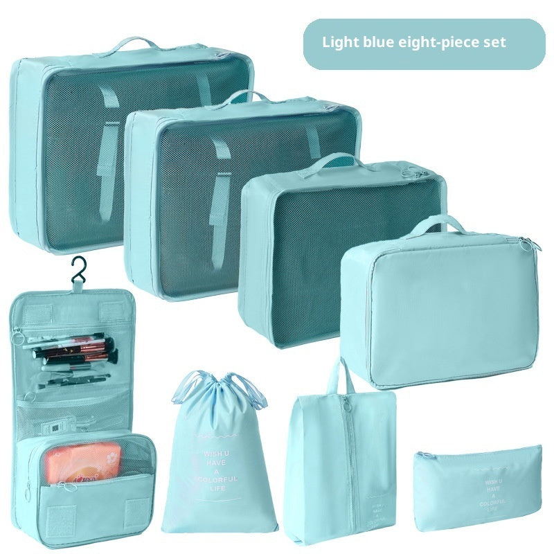 Travel Storage Bag 8-Piece Set Suitcase Clothing Organizer