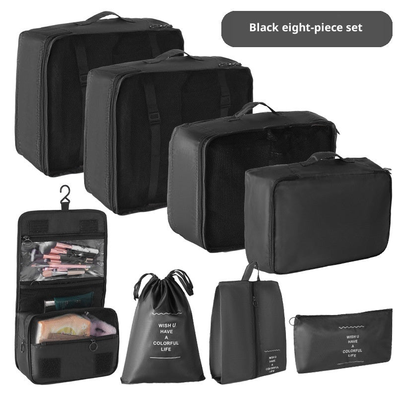 Travel Storage Bag 8-Piece Set Suitcase Clothing Organizer